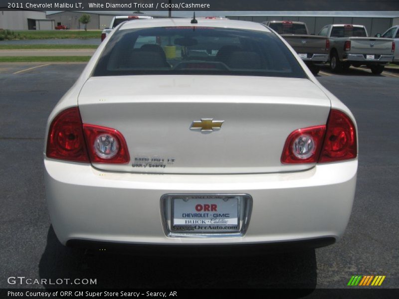 White Diamond Tricoat / Cocoa/Cashmere 2011 Chevrolet Malibu LT