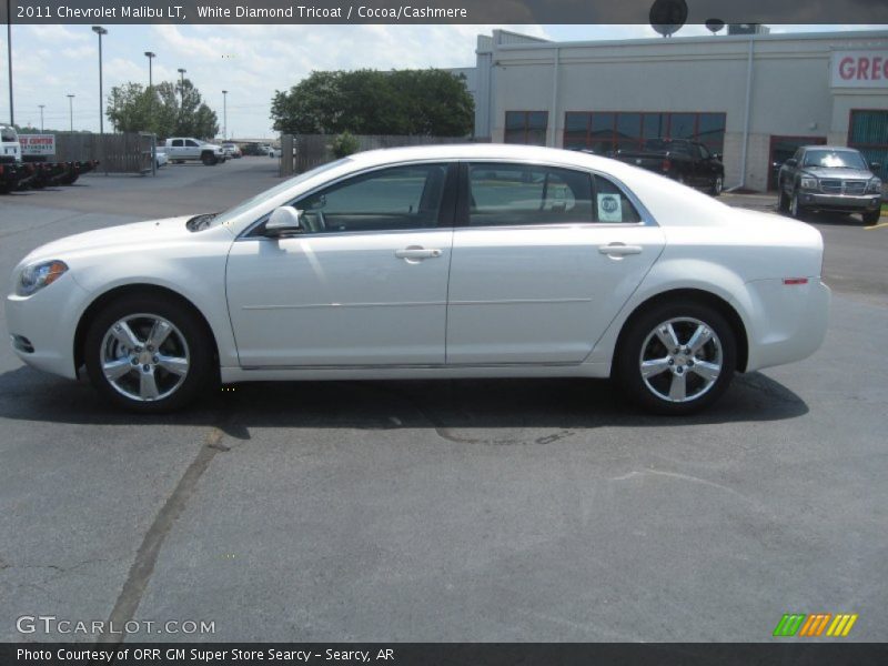 White Diamond Tricoat / Cocoa/Cashmere 2011 Chevrolet Malibu LT