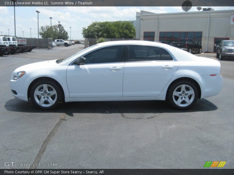 Summit White / Titanium 2011 Chevrolet Malibu LS