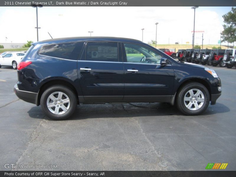 Dark Blue Metallic / Dark Gray/Light Gray 2011 Chevrolet Traverse LT