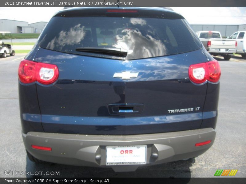 Dark Blue Metallic / Dark Gray/Light Gray 2011 Chevrolet Traverse LT