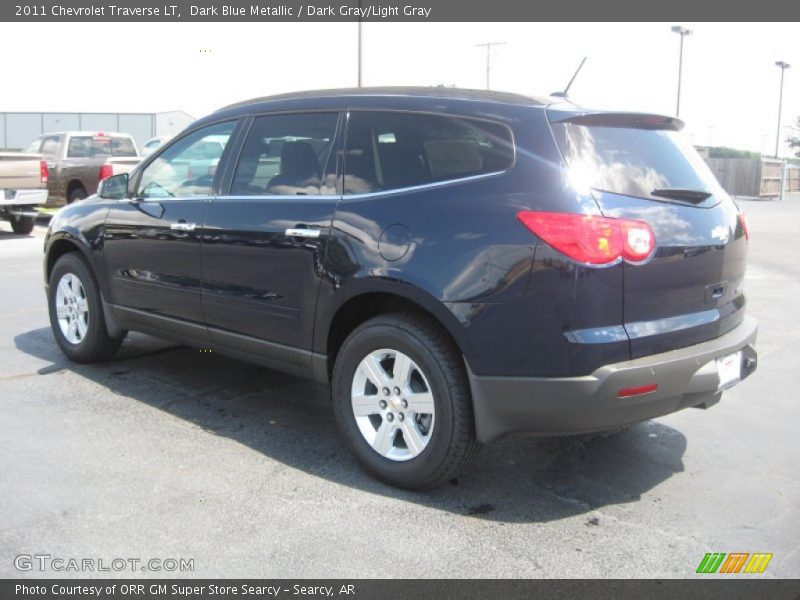 Dark Blue Metallic / Dark Gray/Light Gray 2011 Chevrolet Traverse LT