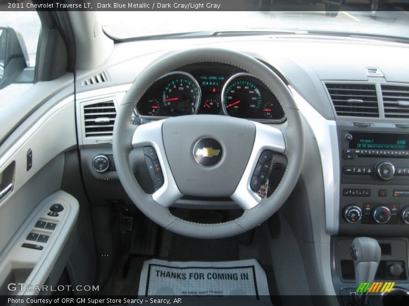 Dark Blue Metallic / Dark Gray/Light Gray 2011 Chevrolet Traverse LT