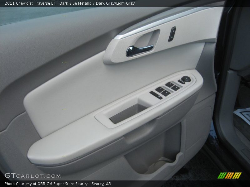 Dark Blue Metallic / Dark Gray/Light Gray 2011 Chevrolet Traverse LT