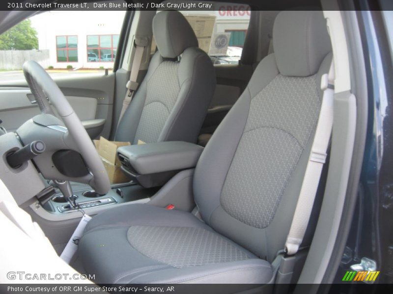 Dark Blue Metallic / Dark Gray/Light Gray 2011 Chevrolet Traverse LT