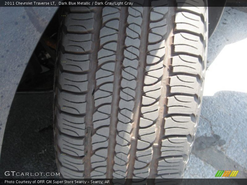 Dark Blue Metallic / Dark Gray/Light Gray 2011 Chevrolet Traverse LT