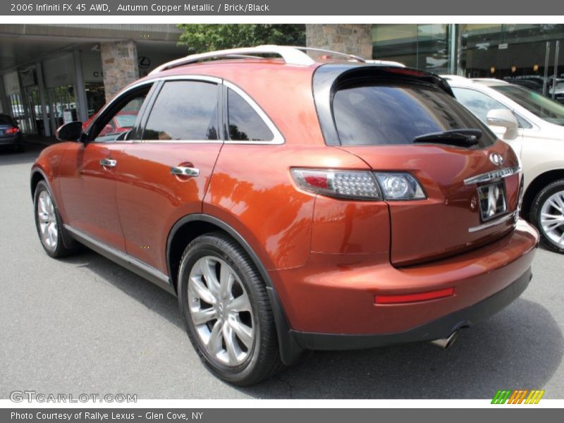 Autumn Copper Metallic / Brick/Black 2006 Infiniti FX 45 AWD