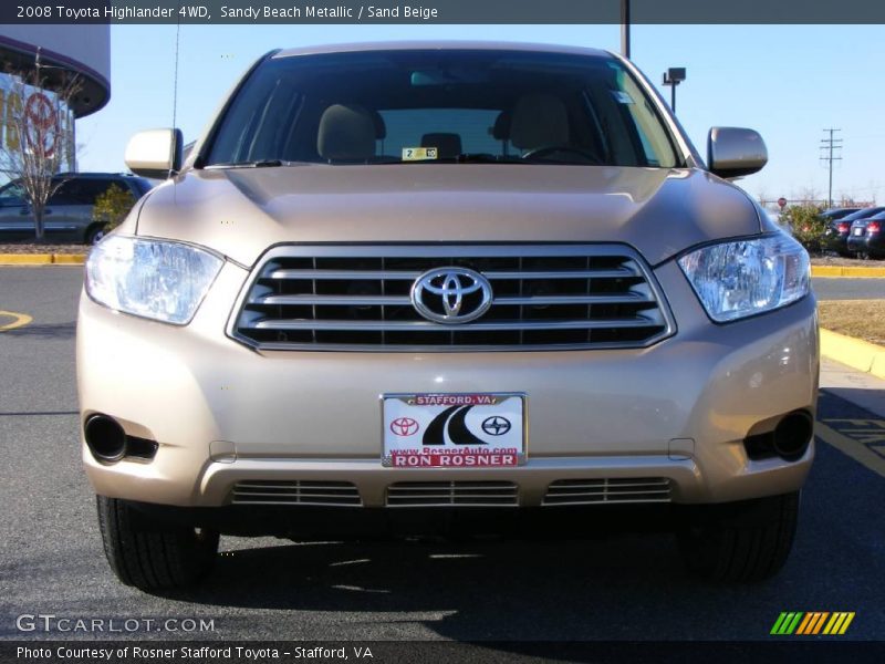 Sandy Beach Metallic / Sand Beige 2008 Toyota Highlander 4WD