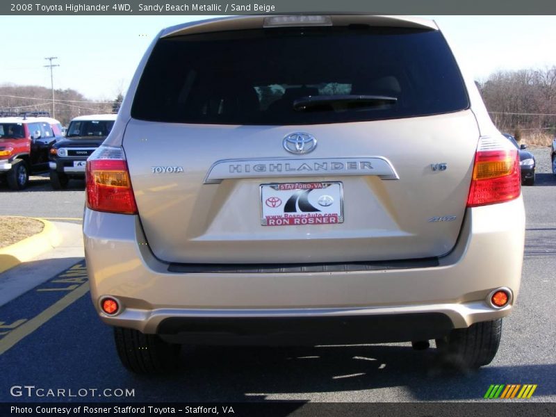 Sandy Beach Metallic / Sand Beige 2008 Toyota Highlander 4WD