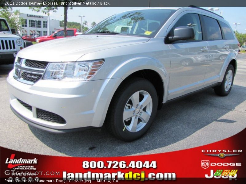 Bright Silver Metallic / Black 2011 Dodge Journey Express