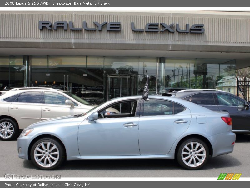 Breakwater Blue Metallic / Black 2008 Lexus IS 250 AWD