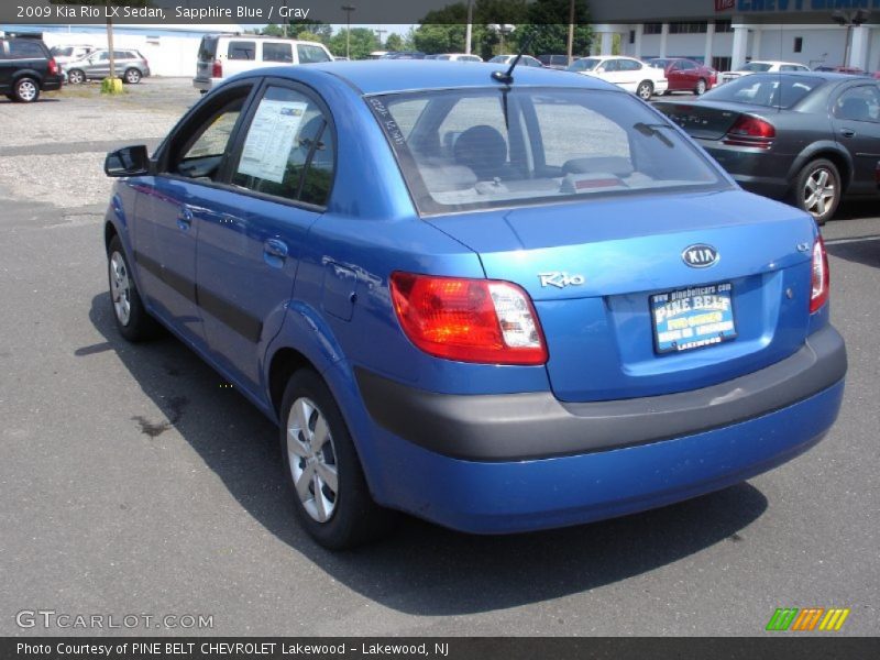 Sapphire Blue / Gray 2009 Kia Rio LX Sedan