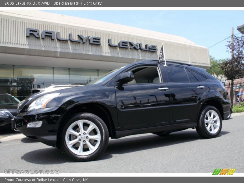Obsidian Black / Light Gray 2009 Lexus RX 350 AWD