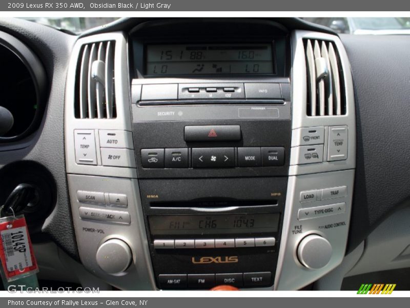 Obsidian Black / Light Gray 2009 Lexus RX 350 AWD