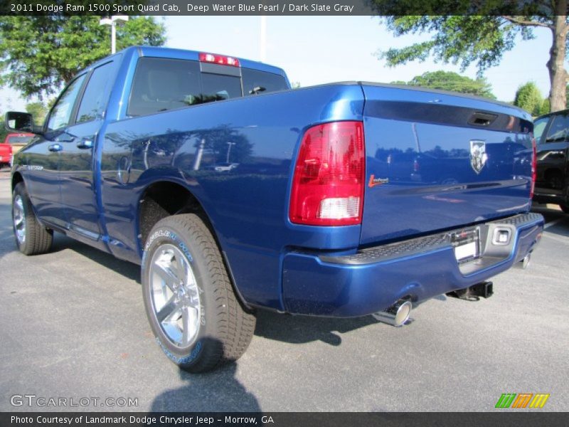 Deep Water Blue Pearl / Dark Slate Gray 2011 Dodge Ram 1500 Sport Quad Cab