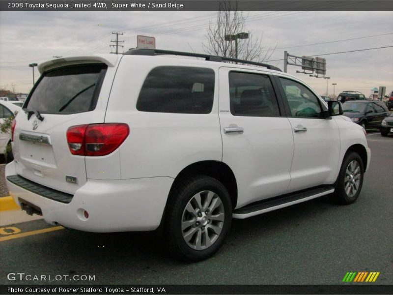 Super White / Sand Beige 2008 Toyota Sequoia Limited 4WD