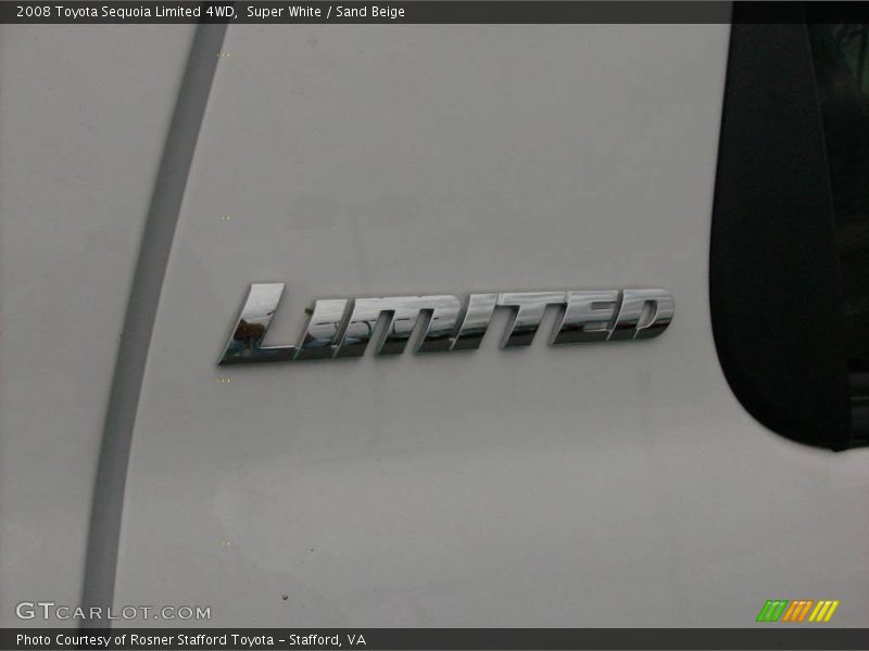 Super White / Sand Beige 2008 Toyota Sequoia Limited 4WD