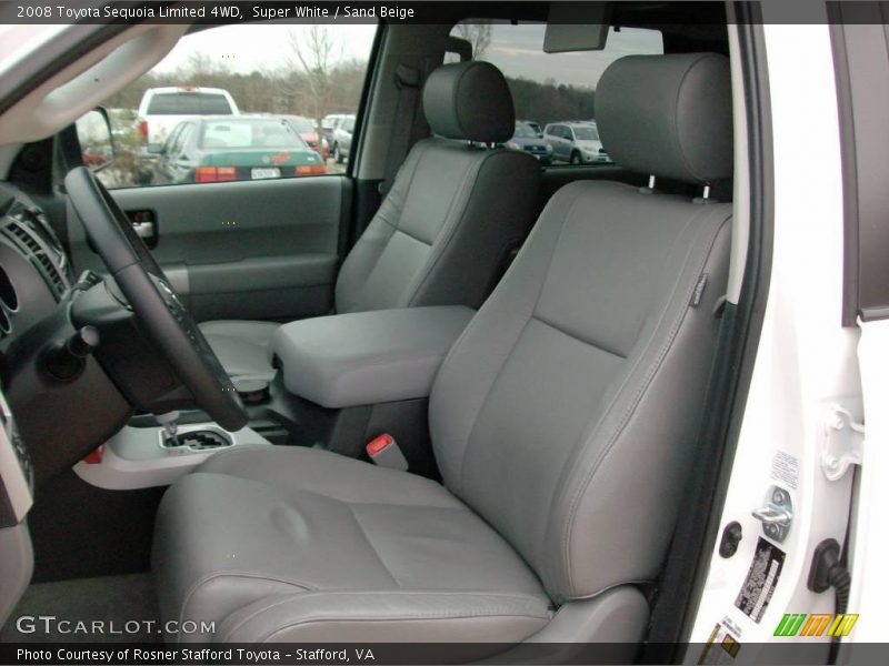 Super White / Sand Beige 2008 Toyota Sequoia Limited 4WD