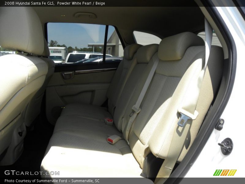 Powder White Pearl / Beige 2008 Hyundai Santa Fe GLS