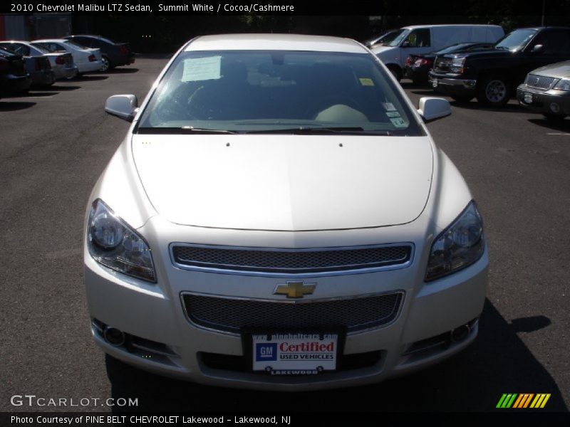 Summit White / Cocoa/Cashmere 2010 Chevrolet Malibu LTZ Sedan