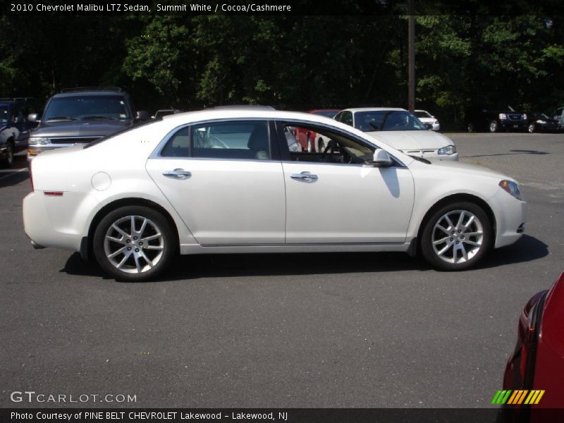 Summit White / Cocoa/Cashmere 2010 Chevrolet Malibu LTZ Sedan