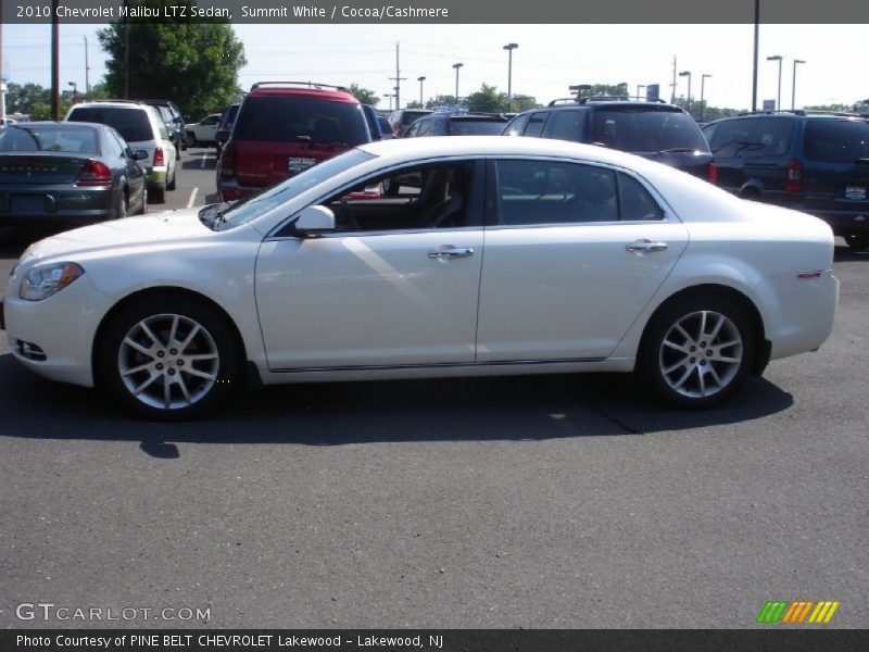 Summit White / Cocoa/Cashmere 2010 Chevrolet Malibu LTZ Sedan
