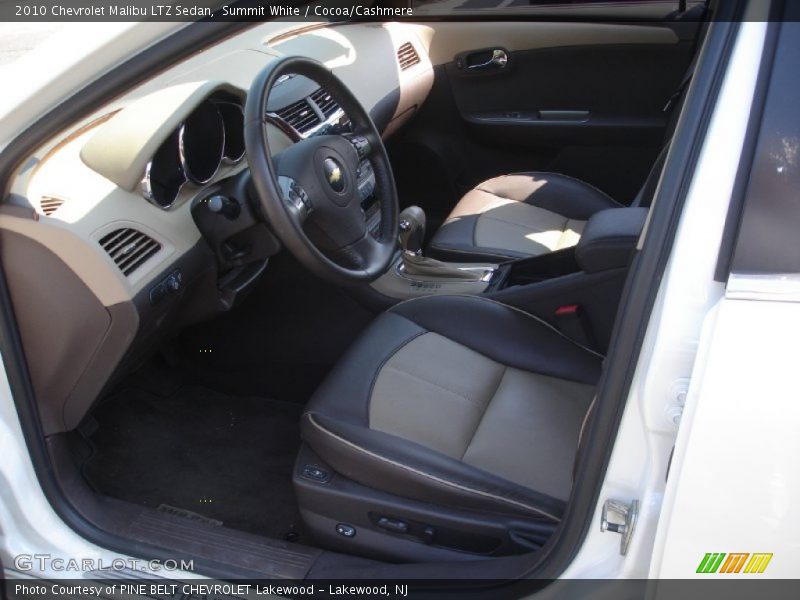 Summit White / Cocoa/Cashmere 2010 Chevrolet Malibu LTZ Sedan