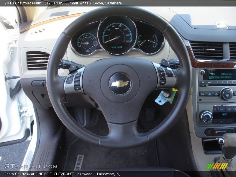 Summit White / Cocoa/Cashmere 2010 Chevrolet Malibu LTZ Sedan