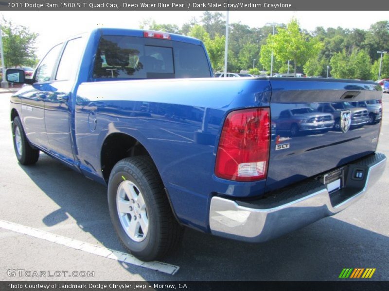 Deep Water Blue Pearl / Dark Slate Gray/Medium Graystone 2011 Dodge Ram 1500 SLT Quad Cab