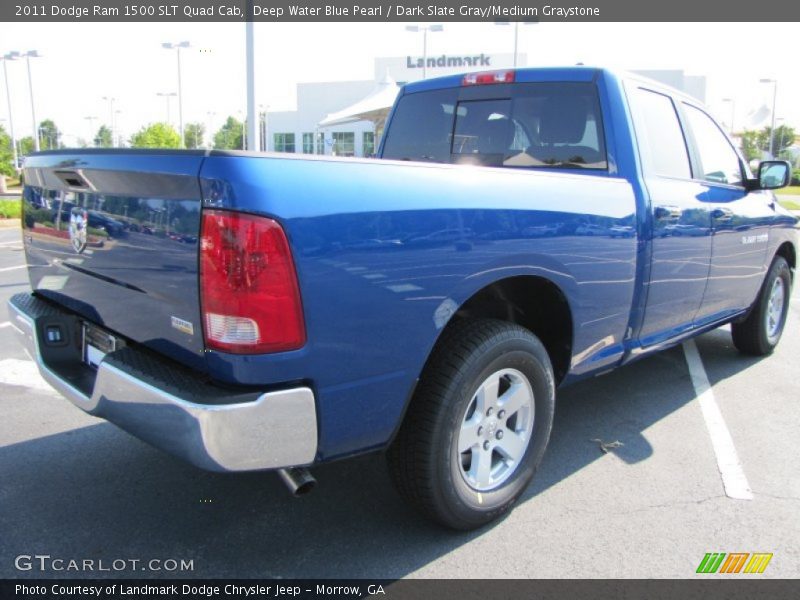 Deep Water Blue Pearl / Dark Slate Gray/Medium Graystone 2011 Dodge Ram 1500 SLT Quad Cab