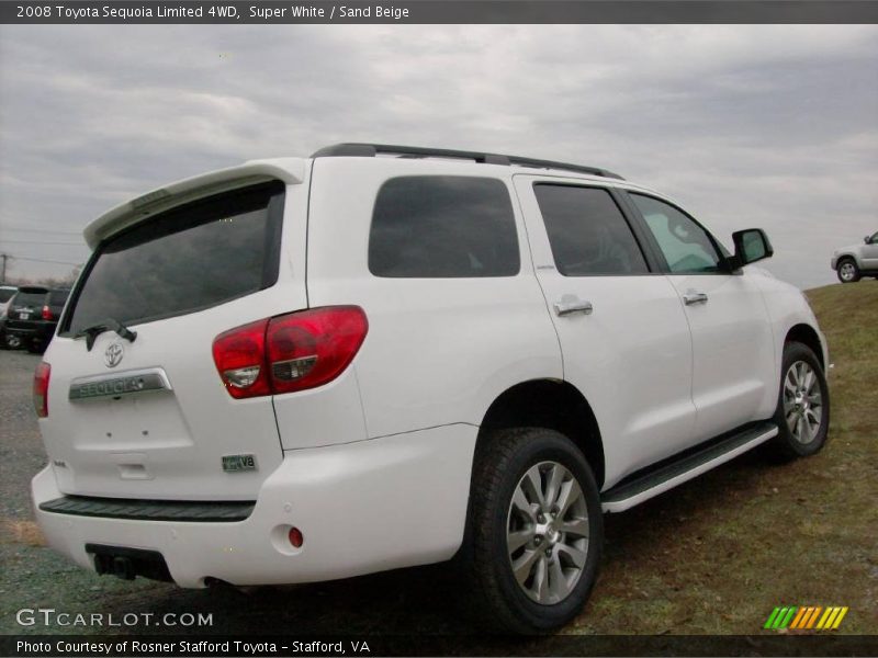 Super White / Sand Beige 2008 Toyota Sequoia Limited 4WD