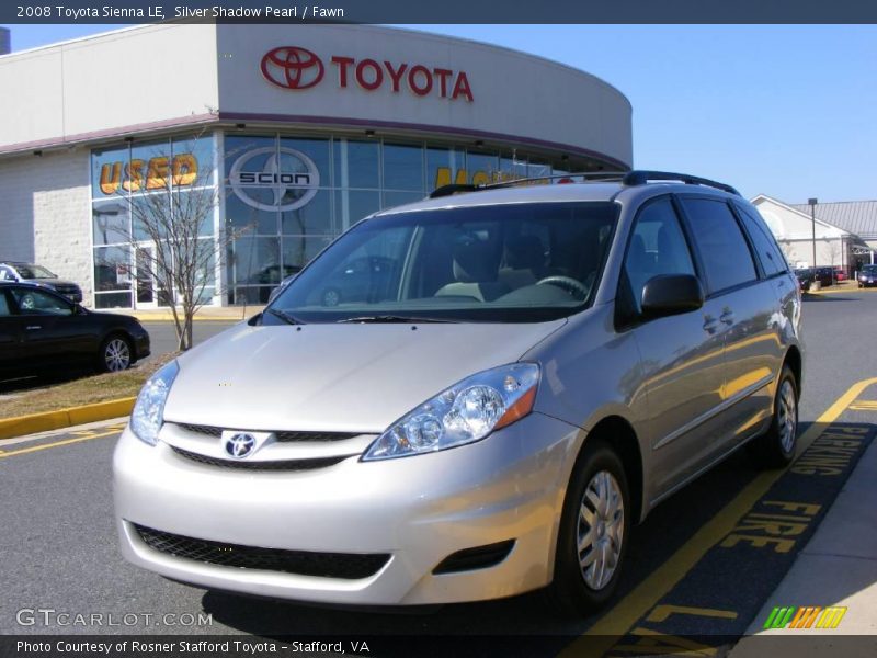 Silver Shadow Pearl / Fawn 2008 Toyota Sienna LE