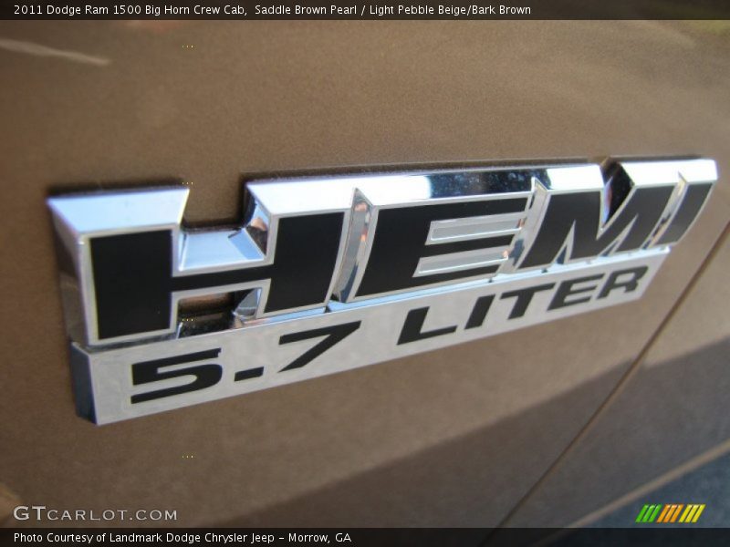 Saddle Brown Pearl / Light Pebble Beige/Bark Brown 2011 Dodge Ram 1500 Big Horn Crew Cab