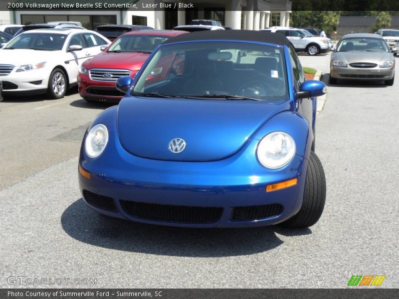 Laser Blue / Black 2008 Volkswagen New Beetle SE Convertible
