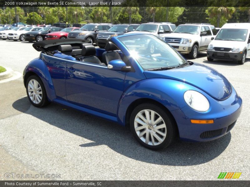 Laser Blue / Black 2008 Volkswagen New Beetle SE Convertible