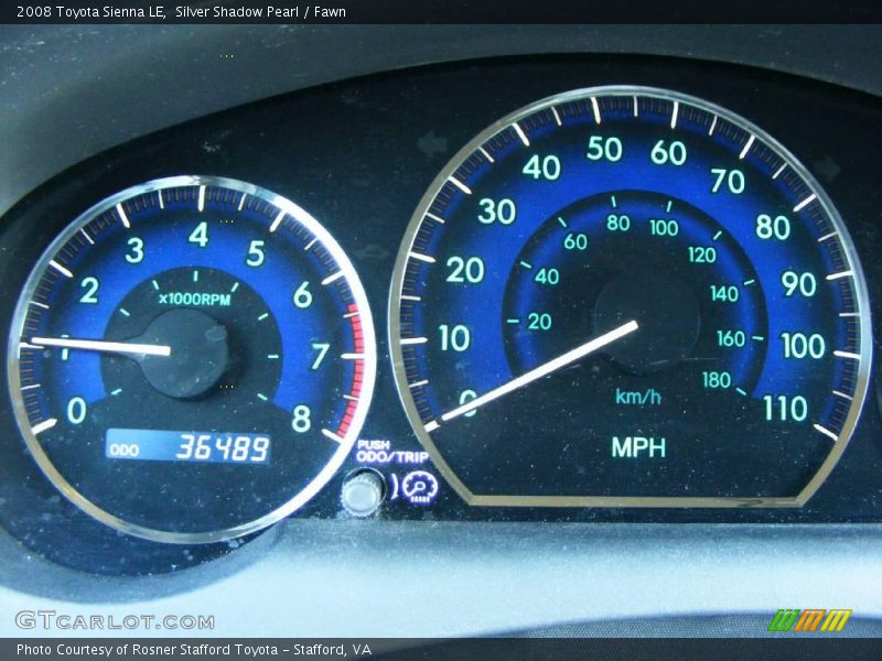 Silver Shadow Pearl / Fawn 2008 Toyota Sienna LE