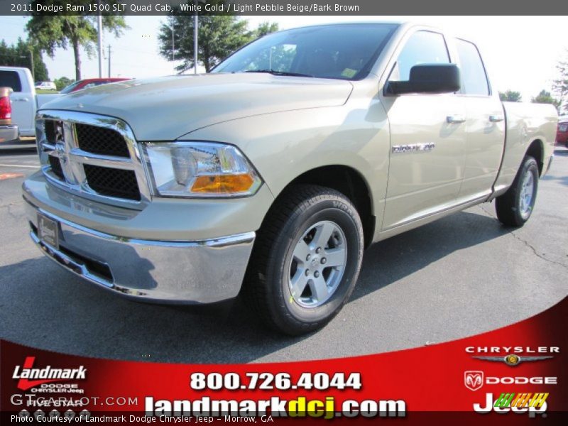 White Gold / Light Pebble Beige/Bark Brown 2011 Dodge Ram 1500 SLT Quad Cab