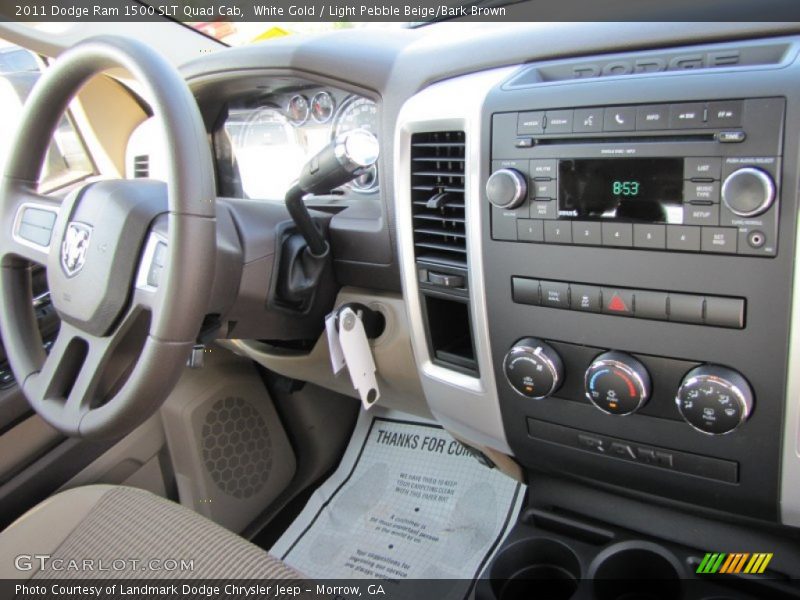White Gold / Light Pebble Beige/Bark Brown 2011 Dodge Ram 1500 SLT Quad Cab