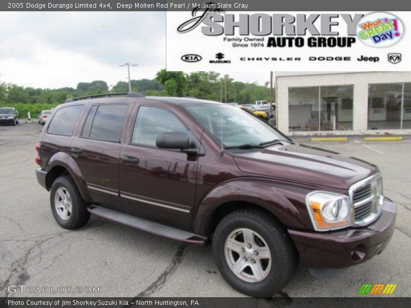 Deep Molten Red Pearl / Medium Slate Gray 2005 Dodge Durango Limited 4x4