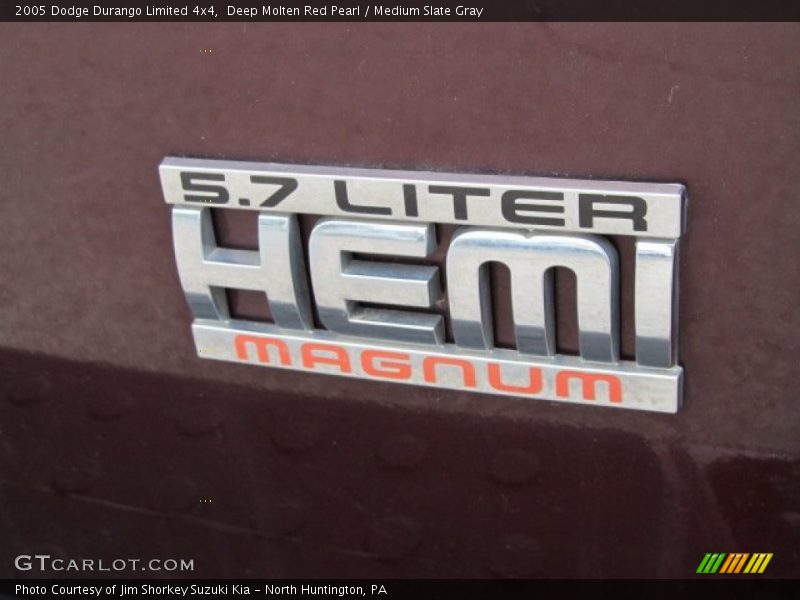Deep Molten Red Pearl / Medium Slate Gray 2005 Dodge Durango Limited 4x4
