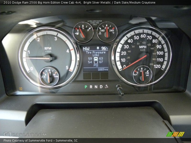 Bright Silver Metallic / Dark Slate/Medium Graystone 2010 Dodge Ram 2500 Big Horn Edition Crew Cab 4x4