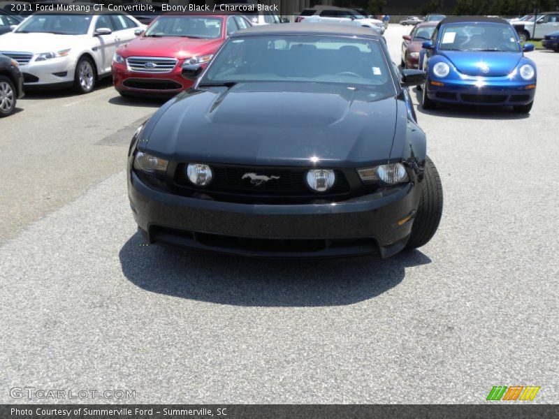 Ebony Black / Charcoal Black 2011 Ford Mustang GT Convertible