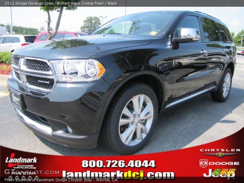 Brilliant Black Crystal Pearl / Black 2011 Dodge Durango Crew