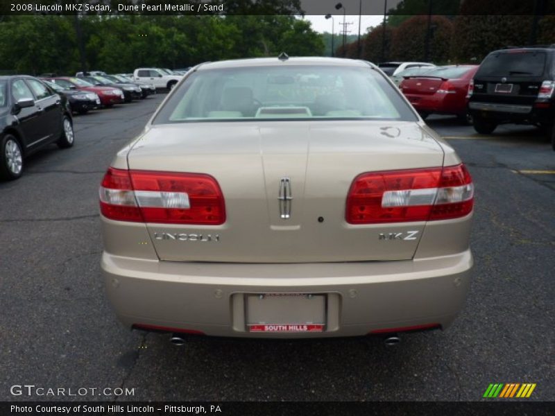 Dune Pearl Metallic / Sand 2008 Lincoln MKZ Sedan
