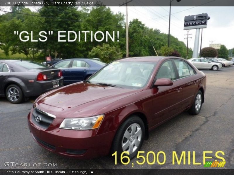 Dark Cherry Red / Beige 2008 Hyundai Sonata GLS