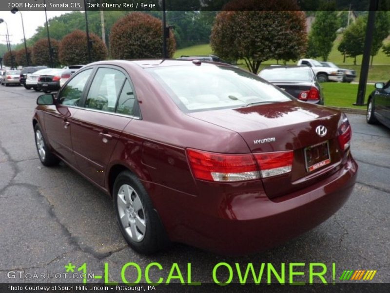 Dark Cherry Red / Beige 2008 Hyundai Sonata GLS