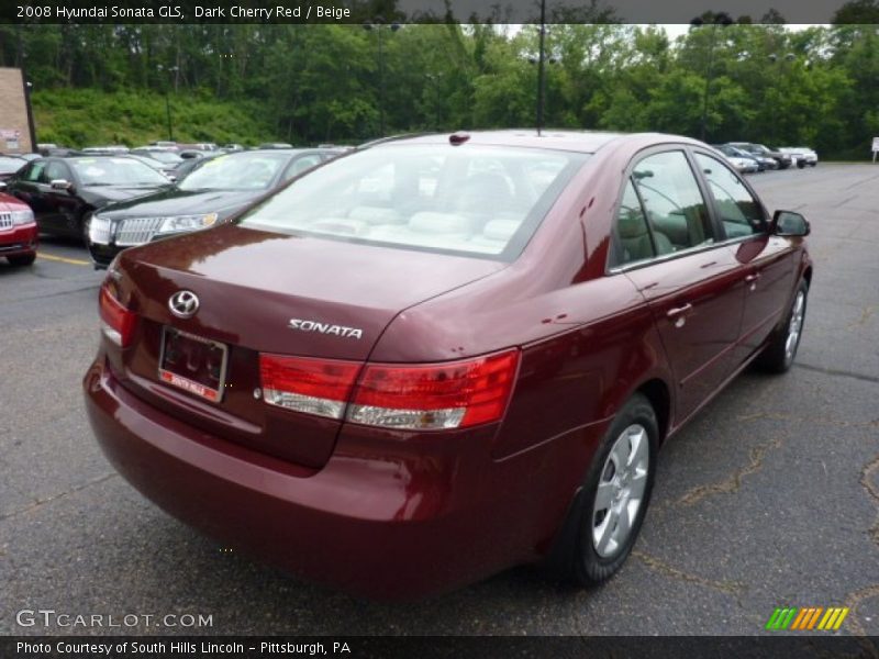 Dark Cherry Red / Beige 2008 Hyundai Sonata GLS