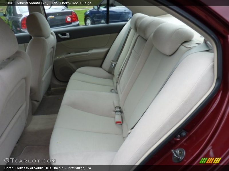 Dark Cherry Red / Beige 2008 Hyundai Sonata GLS