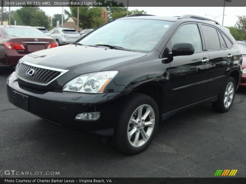 Obsidian Black / Light Gray 2009 Lexus RX 350 AWD