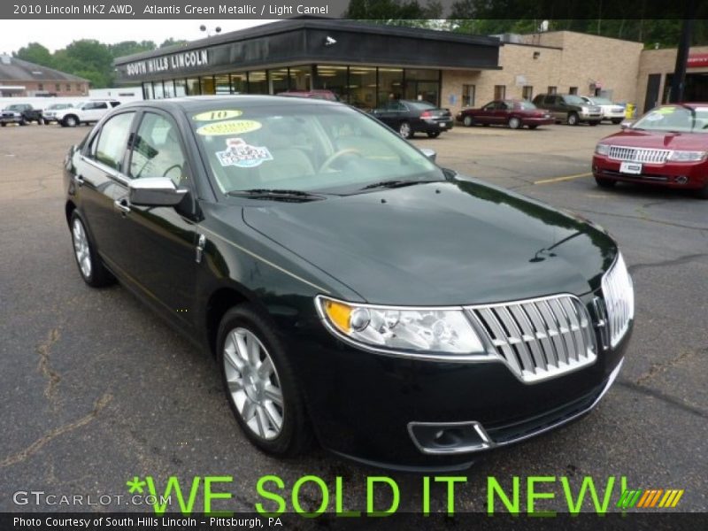 Atlantis Green Metallic / Light Camel 2010 Lincoln MKZ AWD